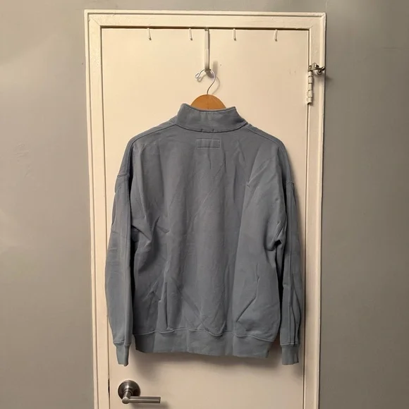 Abercrombie & Fitch Oversized Blue Quarter-Zip Sweater Men’s Small - Picture 2 of 3